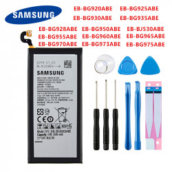 Batterie Originale pour Samsung Galaxy S6 Edge/Plus, S7, S7 Edge, S8 Plus, S9, S9 Plus, S10, S10E, S10 Plus, J5 Pro et J vue 0