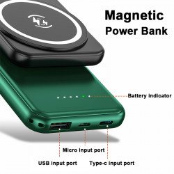 Batterie de Secours Externe Magnétique Magsafe 10000mAh pour iPhone 14 13 12 Pro, avec Chargeur Sans Fil vue 5