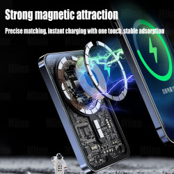 MacSafe - Batterie Externe Portable Sans Fil 20W Magnétique Mince et Transparente pour iPhone 12 13 14. vue 4