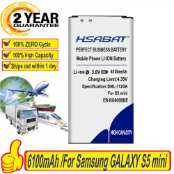 Batterie pour Samsung GALAXY S5 mini G800 G870a G870W G800F G800H G800A G800Y G800R, 6100mAh EB-BG800BBE EB-BG800CBE vue 0