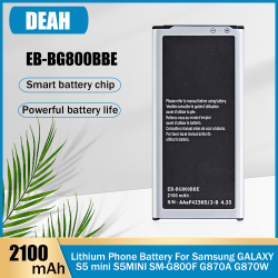 Batteries Lithium 2100mAh EB-BG800BBE EB-BG800CBE pour Samsung GALAXY S5 MINI S5MINI SM-G800F G870A G870W - Lot de 1 à  vue 0