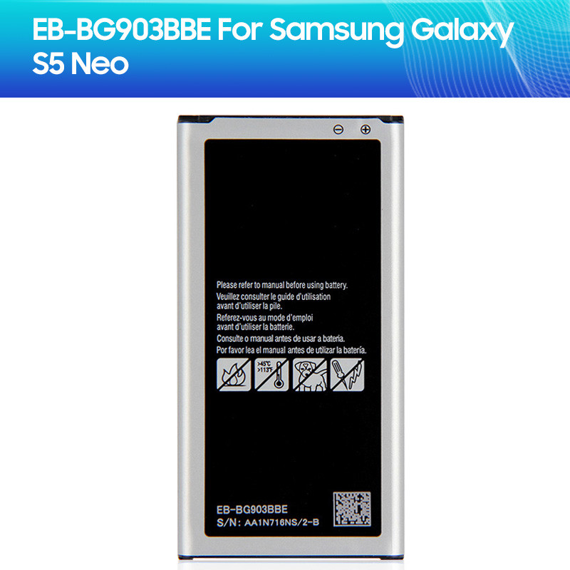 Batterie de remplacement EB-BG903BBE pour Samsung Galaxy S5 Neo G870a avec fonction NFC et 2800mAh. vue 0