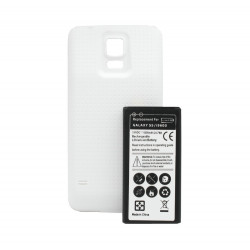 Batterie étendue avec couvercle arrière pour Samsung Galaxy S5, 1x6500mAh, compatible avec les modèles SV I9600 I9602 vue 1