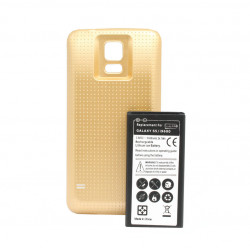 Batterie étendue avec couvercle arrière pour Samsung Galaxy S5, 1x6500mAh, compatible avec les modèles SV I9600 I9602 vue 2