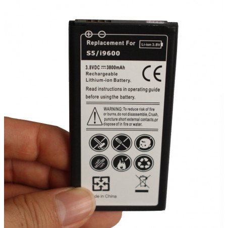 Batterie de Remplacement 3500mAh EB-BG900BBC pour Samsung Galaxy S5 SV I9600 I9602 SM-G900T G900F G900H G900A G900V G900 vue 0