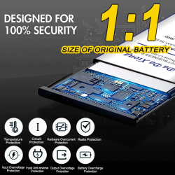 Batterie pour Samsung Galaxy Gear Actif 2 3 4 S4 SM-R382 SM-R500 SM-R820 SM-R840 SM-R880 - Bourgeons Classique Plus 40mm vue 3