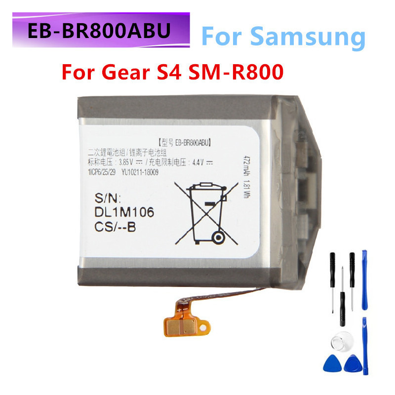 Batterie Samsung Galaxy Bourgeons Vivre EP-QR180 SM-R180 Engrenage S4 SM-R800 R805 R805W R805U R805N R805F 46MM 472mAh E vue 0