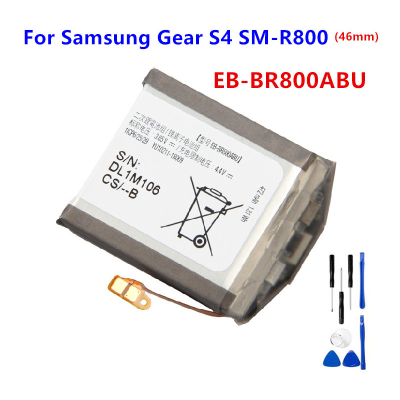 Batterie Samsung Galaxy Bourgeons Vivre EP-QR180 SM-R180 Engrenage S4 SM-R800 R805 R805W R805U R805N R805F 46MM 472mAh E vue 0