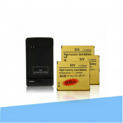 Batterie 3x3030mAh B600BC Gold + Chargeur Dock pour Samsung Galaxy S4 SIV I9500 I9502 I9505 I9508 R970 S4 Active I9295 vue 0