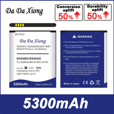 Batterie 5300mAh B500BE B500AE DaDaXiong pour Samsung Galaxy S4 Mini I9190 I9198 I9192 I9195 vue 0