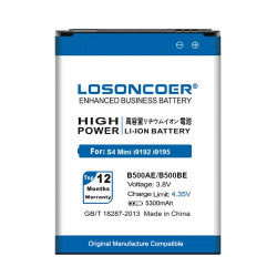 Batterie 5300mAh B500BE/B500AE pour Samsung GALAXY Mini S4 S4 S4 mini i9192 i9198 i9190 i9195. vue 1
