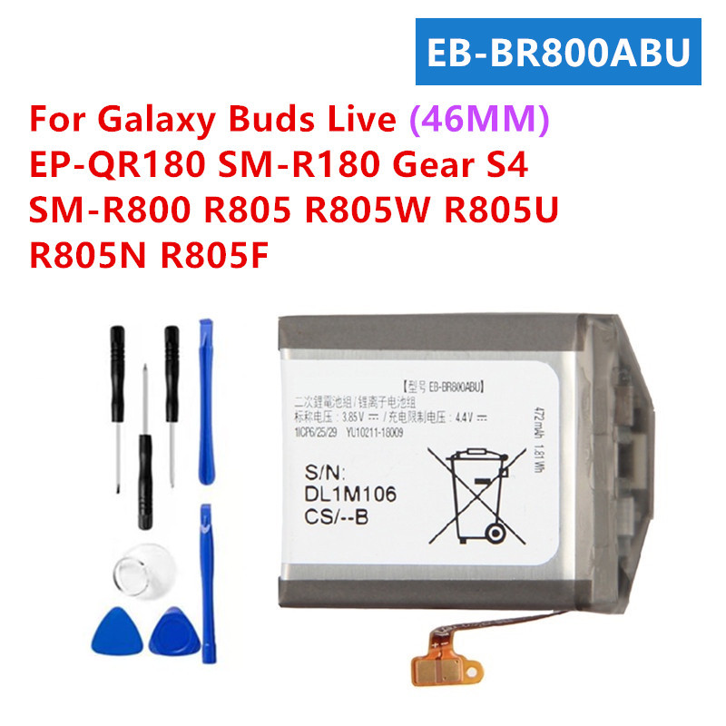 Batterie EB-BR800ABU pour Samsung Galaxy Bourgeons Vivre EP-QR180 SM-R180 Engrenage S4 SM-R800 R805 R805W R805U R805N R8 vue 0