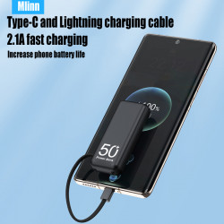 Batterie Externe de Secours Portable 5000mAh avec Câble Intégré pour iPhone 14/13/Samsung S22/Xiaomi 12S. vue 2