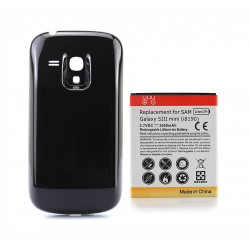 Batterie étendue 1x3500mAh 3.7V DC EB-F1M7FLU + Couverture Arrière pour Samsung Galaxy S3 Mini S3 Mini I8190 - Kit de  vue 0