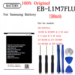 Batterie D'origine Pour Samsung Galaxy S3 Mini GT-I8190 i8160 I8190N GT-i8200 S7562 G313 EB-L1M7FLU EB-F1M7FLU. vue 0