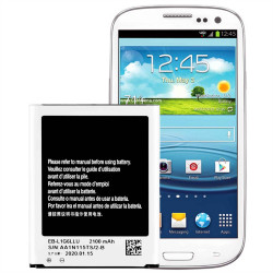 Batterie Haute Capacité EB-L1G6LLU pour Samsung Galaxy S3 i9300 i9305 I9308 i747 i535 L710 T999 - 2100mAh vue 3