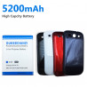Batterie 5200mAh EB-L1G6LLU pour Samsung GALAXY S3 SIII I9300 - Rechargeable et avec Couverture Arrière Gratuite. vue 3