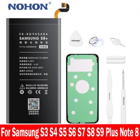 Batterie Samsung Galaxy S10 S9 S8 Plus S6 S5 S3 S4 NFC S7 S6 Bord Note8 G950F G930F G920F G900F G925 G935F G955 - Haute  vue 0