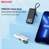 Chargeur d'urgence Portable 5000mAh Mini Batterie Externe avec Câbles Intégrés de Type C pour iPhone 13, Xiaomi et Sa vue 5