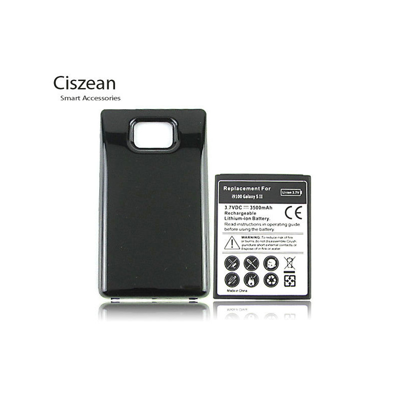 Batterie étendue 1x3500mAh + 2 Couleurs en Option pour Samsung Galaxy S2 II I9100 - Noir ou Blanc. vue 0