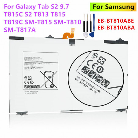 Batterie de Remplacement Samsung EB-BT810ABE 5870mAh pour Galaxy Tab S2 9.7 T815C S2 T813 T815 T819C SM-T815 SMT810 T817 vue 0