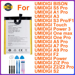 Batterie d'Origine UMI Umidigi A1 PRO S2 Lite A3 S3 S5 Pro Touch Power 3 One Max Pro A5 Pro A7 Pro A9 Pro F2 Z Z2 Pro BI vue 0
