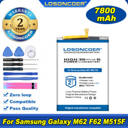 Batterie 100% Originale Samsung Galaxy M51 M515F M62 F62 EB-BM415ABY 7800mAh vue 0
