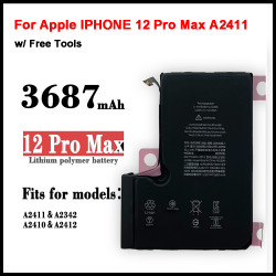 Batterie de Remplacement pour Apple iPhone 12 Pro Max A2411 A2342 A2410 A2412. vue 0