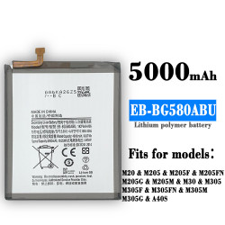 Batterie de Remplacement Original EB-BG580ABU pour Samsung Galaxy M20 M30 M205 M205F M205FN M305 SM-M205F A40S 5000mAh. vue 0