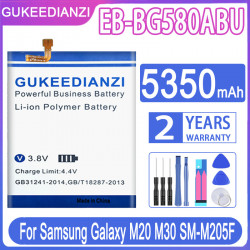 Batterie de Remplacement Samsung Galaxy M20 M30 EB-BG580ABU 5350 SM-M205F mAh avec Outils Gratuits. vue 0