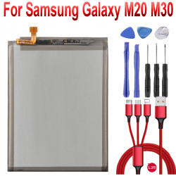 Batterie EB-BG580ABU Authentique de Remplacement pour Samsung Galaxy M20 M30 SM-M205F, 5000mAh, avec Câble USB et Boît vue 0