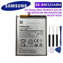 Batterie EB-BM325ABN Originale pour Samsung Galaxy M32 4G/M325 A32 4G SM-M325F/DS SM-M325FV/DS M325F M325 + Outils Gratu vue 0