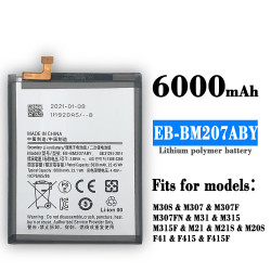 Batterie d'origine EB-BM207ABY pour Samsung Galaxy M30s SM-M3070 M3070 M21 M215 M30S M31 M315F M307 M21 F41 M21S M20S -  vue 0