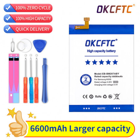 Batterie d'origine Samsung Galaxy M30s SM-M3070 M3070 M21 M31 M215 M30S M31 M315F M307 M21 F41 M21S M20S - 7000mAh EB-BM vue 0