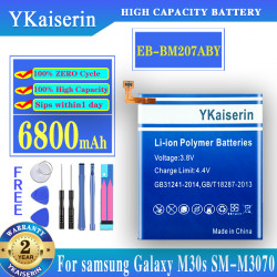 Batterie 6800mAh + Outils Gratuits pour Samsung Galaxy M30s EB-BM207ABY M3070 M21 M31 M215 SM-M3070. vue 0