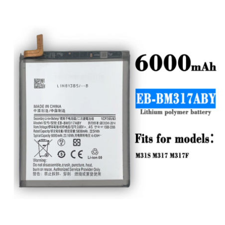 Batterie EB-BM317ABY 6000mAh pour SAMSUNG Galaxy M31S M317 - Nouvelle Collection avec Outils Inclus. vue 0