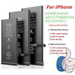 Batterie Haute Qualité pour iPhone 6/6S/7/8/Plus/X/XR/Xs Max/11/Pro/12/12 Pro Max/12 Mini avec Outils Gratuits. vue 0