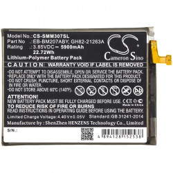 Batterie CS 5900mAh/22.72Wh pour Samsung Galaxy M30s, SM-M307F, SM-M307F/DS EB-BM207ABY, GH82-21263A. vue 2