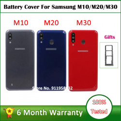 Couvercle de Batterie Arrière pour Samsung Galaxy M10 M20 M30 avec Objectif d'Appareil Photo et Boîtier de Panneau Arr vue 0