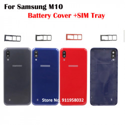 Couvercle de Batterie Arrière pour Samsung Galaxy M10 M20 M30 avec Objectif d'Appareil Photo et Boîtier de Panneau Arr vue 1