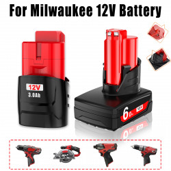 Batterie Rechargeable 12V 3.0Ah/6.0Ah pour Outils Sans Fil Milwaukee M12 XC 48-11-2402 48-11-2411 48-11-2401 MIL-12A-LI vue 0