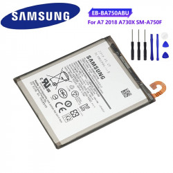 Batterie d'Origine EB-BA750ABU pour Samsung Galaxy A10, A7 2018, A105F, A730X, SM-A750F, SM-A730X, Galaxy A8S, A750F, G8 vue 0