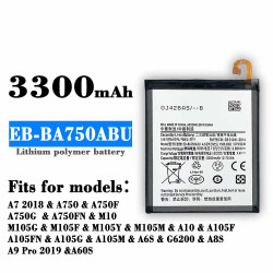 Batterie d'origine 3300mAh EB-BA750ABU pour Samsung GALAXY A7 2018 A750 A730x SM-A750F A10 M10 SM-A105F/DS A8s SM-G887 T vue 0