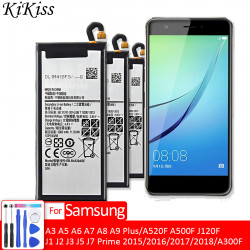 Batterie pour Samsung Galaxy A3 A5 A6 A7 A8 A9 Plus/J1 J2 J3 J5 J7 Prime 2015-2018 SM A300F A510F/M A520F A500F J120F/A vue 0