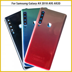 Coque Arrière en Verre 3D pour Samsung Galaxy A9 2018 A920 A9S A920F A9200 - Couvercle de Batterie, Boîtier de Porte A vue 1