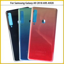 Coque Arrière en Verre 3D pour Samsung Galaxy A9 2018 A920 A9S A920F A9200 - Couvercle de Batterie, Boîtier de Porte A vue 3