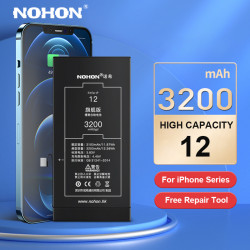 Batterie Nohon Haute Capacité pour iPhone 12/12Mini/11 Pro/X/XR/XS Max/8/7/6/6S Plus/SE 2020/SE2 vue 0