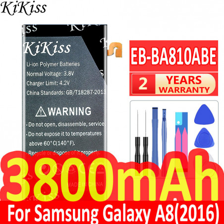 Batterie d'origine EB-BA810ABE 3800mAh pour Samsung Galaxy A8 (2016) SM-A8100 SM-A810F SM-A810YZ SM-A810S/DS avec outils vue 0