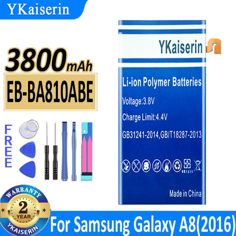 Batterie EB-BA810ABE 3800mAh pour Samsung Galaxy A8(2016) SM-A8100 SM-A810F SM-A810YZ SM-A810S/DS - Kit de Batterie et O vue 0