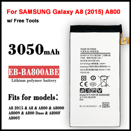 Batterie Originale EB-BA800ABE EB-BA800ABA 3050mAh pour Samsung Galaxy A8 (2015) A800 SM-A8000 A800F A800S A800YZ. vue 0